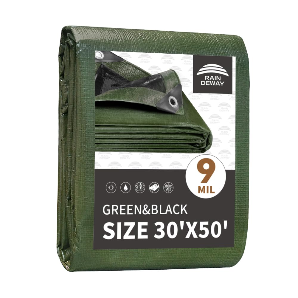 Waterproof Heavy Duty Poly Tarp with Reinforced Edges & Metal Grommets
