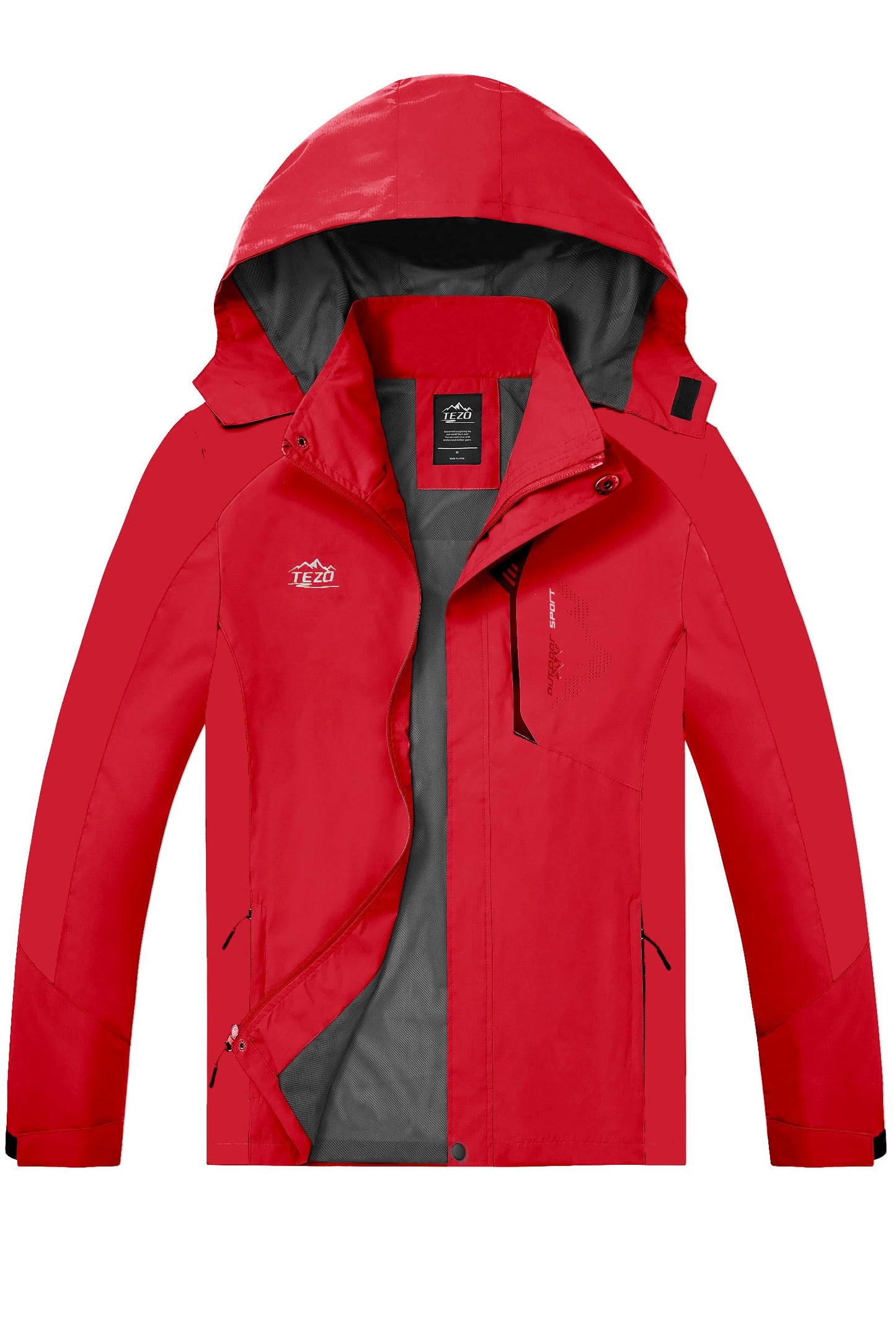 Men’s Waterproof Hooded Rain Jacket with Lightweight Windproof Design
