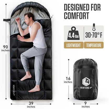Lightweight Backpacking Sleeping Bag for Camping & Outdoor Adventures