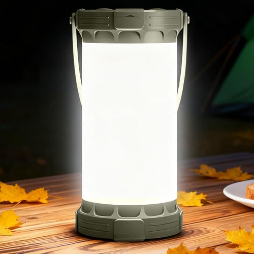 Rechargeable LED Camping Lantern with Adjustable Brightness & Emergency SOS Mode