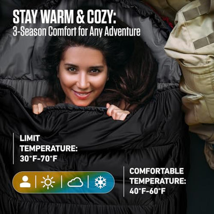 Lightweight Backpacking Sleeping Bag for Camping & Outdoor Adventures