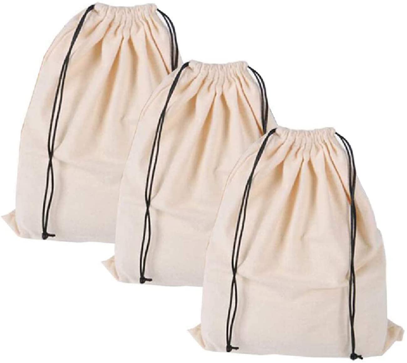 MISSLO Cotton Breathable Dust-proof Drawstring Storage Pouch Bag