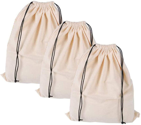 MISSLO Cotton Breathable Dust-proof Drawstring Storage Pouch Bag