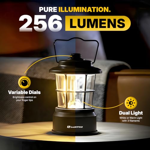 Retro LED Camping Lantern with Water-Resistant Design for Indoor & Outdoor Use