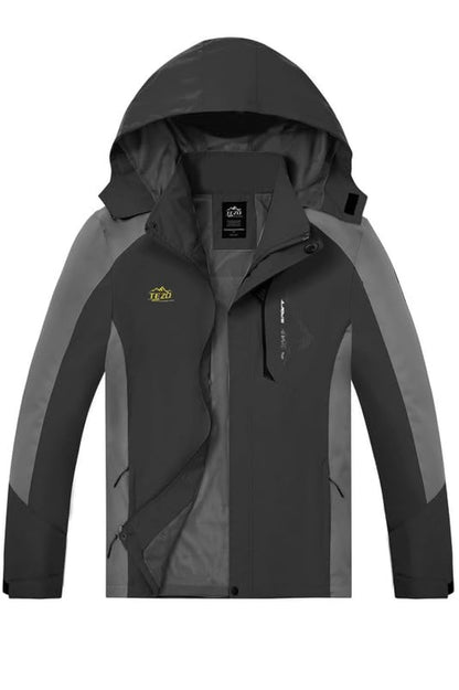 Men’s Waterproof Hooded Rain Jacket with Lightweight Windproof Design