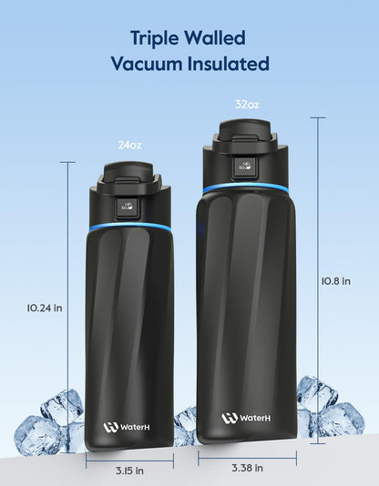 Smart Insulated Water Bottle with Hydration Reminder & Tracker