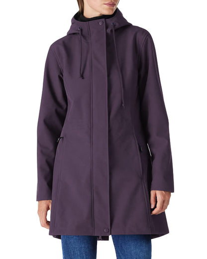 Women’s Lightweight Waterproof Fleece-Lined Softshell Rain Jacket with Hood