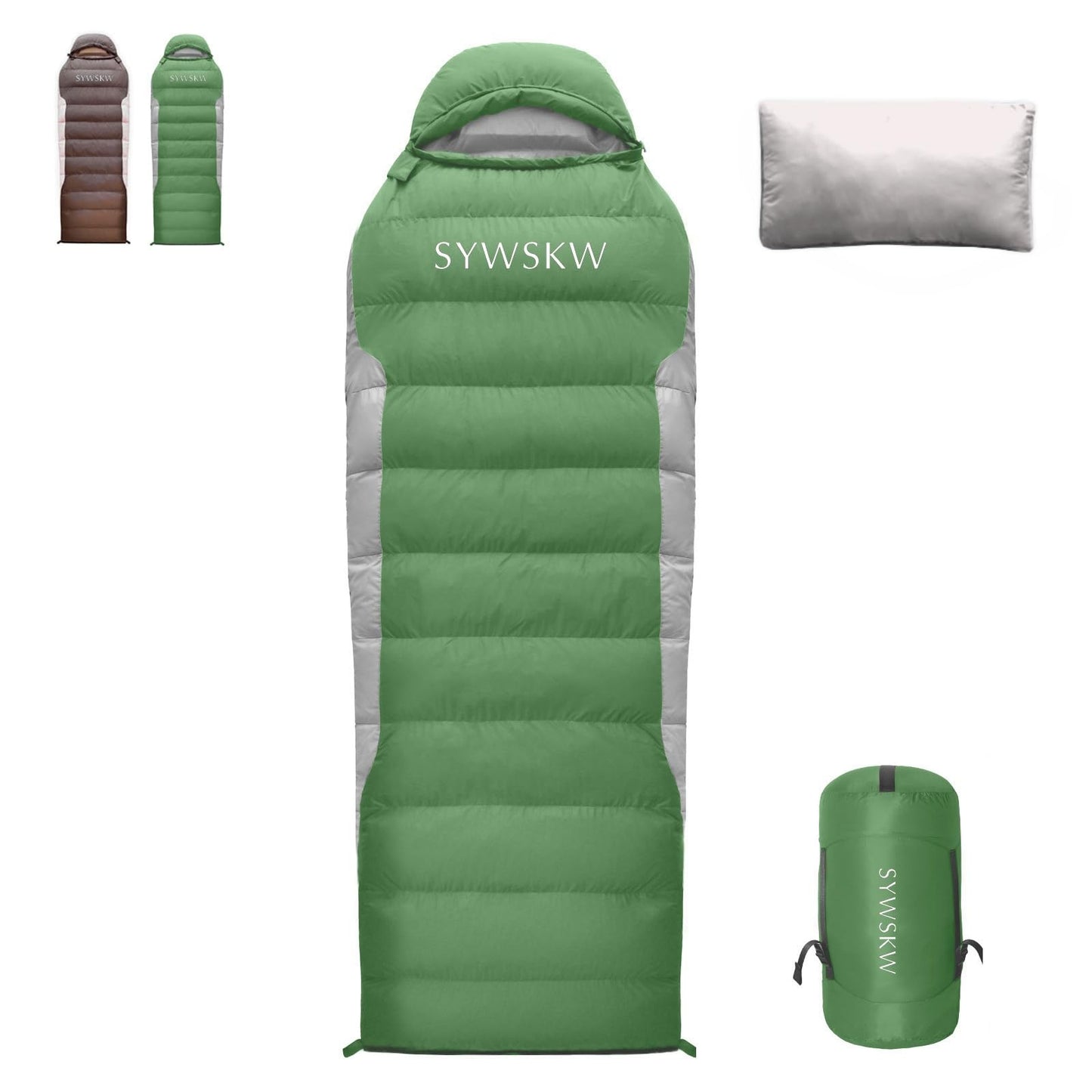Ultralight Down Sleeping Bag with Pillow for Camping & Backpacking