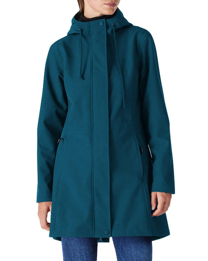 Women’s Lightweight Waterproof Fleece-Lined Softshell Rain Jacket with Hood