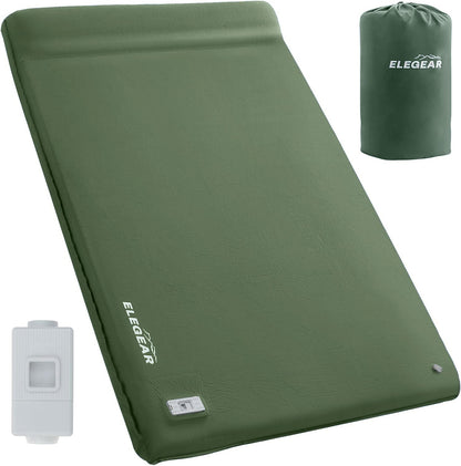 Self-Inflating Memory Foam Camping Sleeping Pad with Pillow & Insulated Design
