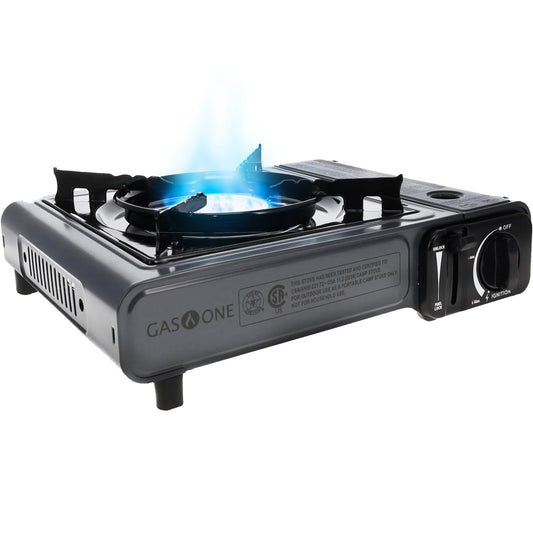 Portable Butane Camping Stove with Automatic Ignition & Carry Case
