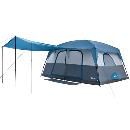 6–10 Person Family Camping Tent with Porch, Tall Interior & Ventilated Design