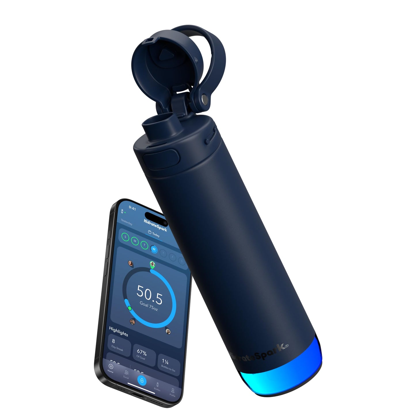 Smart Hydration Bottle with Water Tracking & App Connectivity