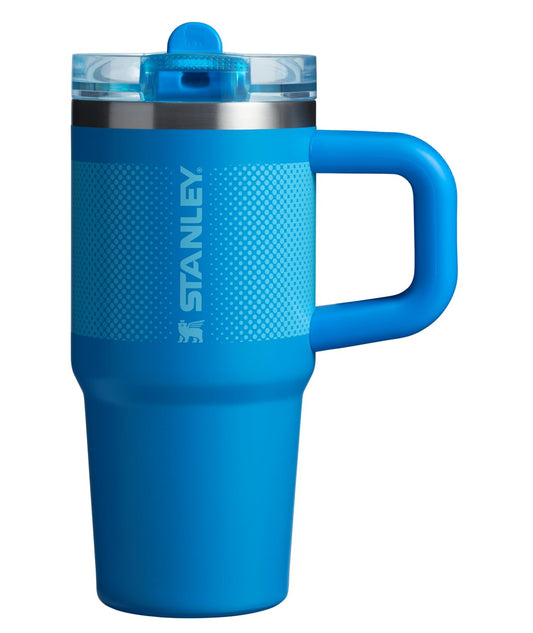 Insulated Stainless Steel Tumbler with Flip Straw Lid & Travel Handle