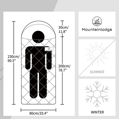 Cotton Cold Weather Sleeping Bag for Camping & Travel