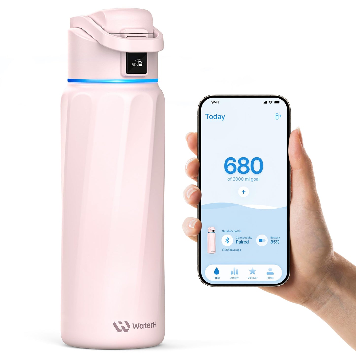 Smart Insulated Water Bottle with Hydration Reminder & Tracker