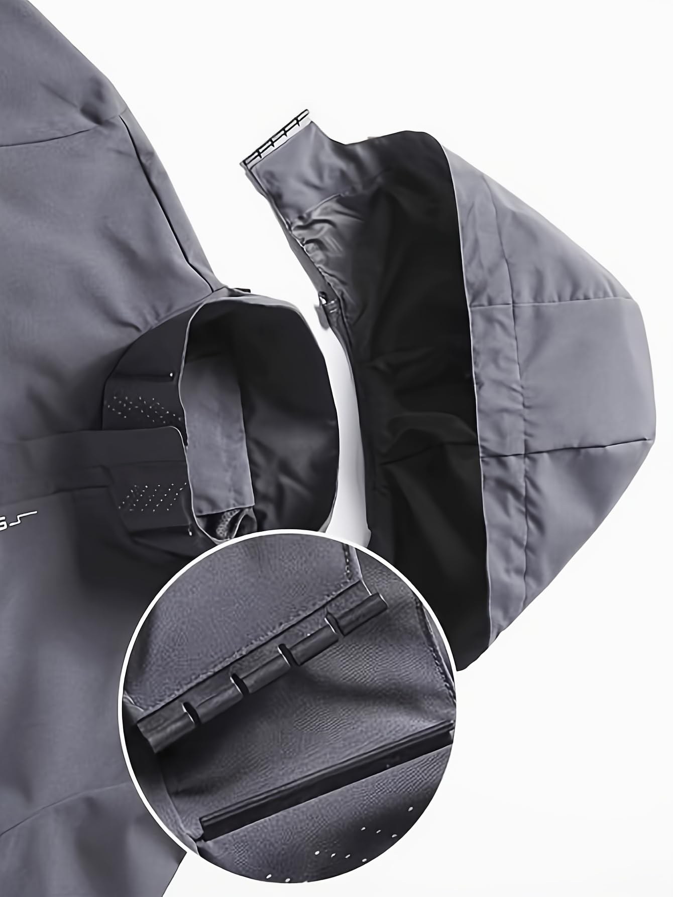 Men’s Lightweight Waterproof Softshell Windbreaker Jacket with Hood & Zipper Pockets