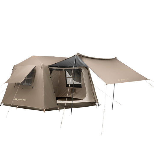 4 Person Waterproof Family Cabin Tent with Full Rainfly for Camping & Outdoor Use