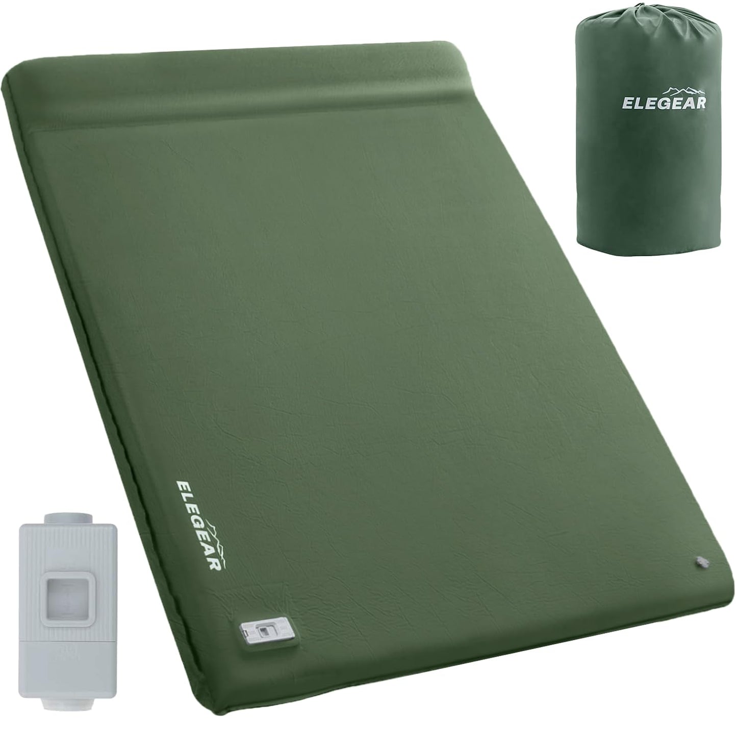 Self-Inflating Memory Foam Camping Sleeping Pad with Pillow & Insulated Design