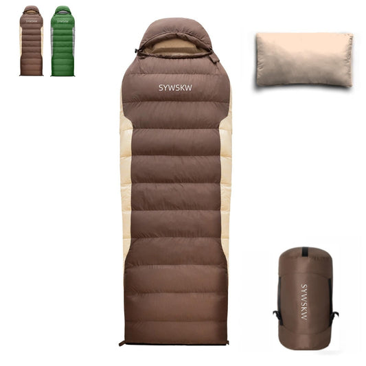 Ultralight Down Sleeping Bag with Pillow for Camping & Backpacking
