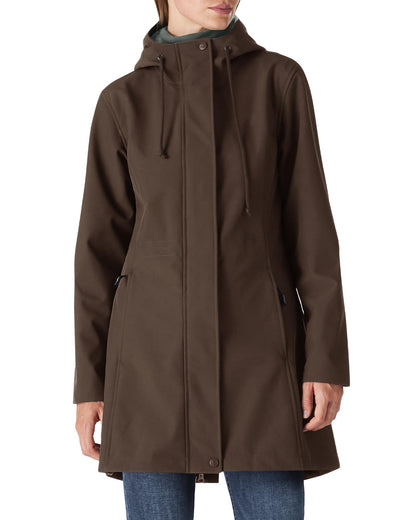 Women’s Lightweight Waterproof Fleece-Lined Softshell Rain Jacket with Hood