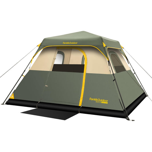 Instant Cabin Camping Tent for 4–10 Person with Rainfly & Ventilated Design