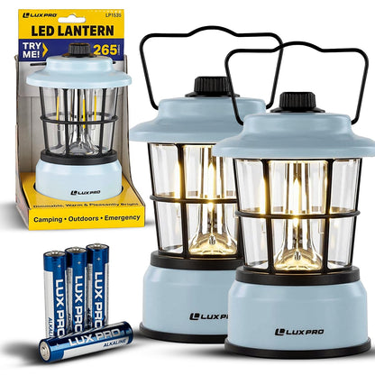 Retro LED Camping Lantern with Water-Resistant Design for Indoor & Outdoor Use