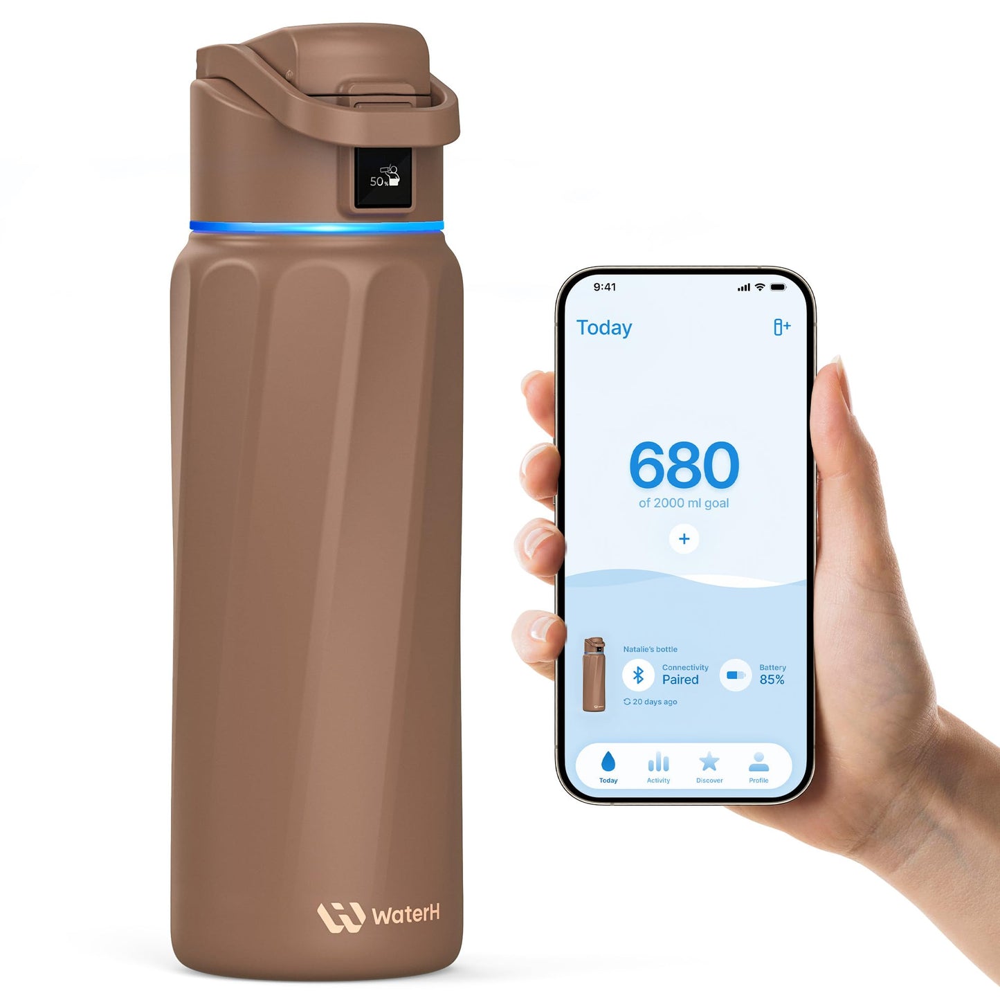 Smart Insulated Water Bottle with Hydration Reminder & Tracker