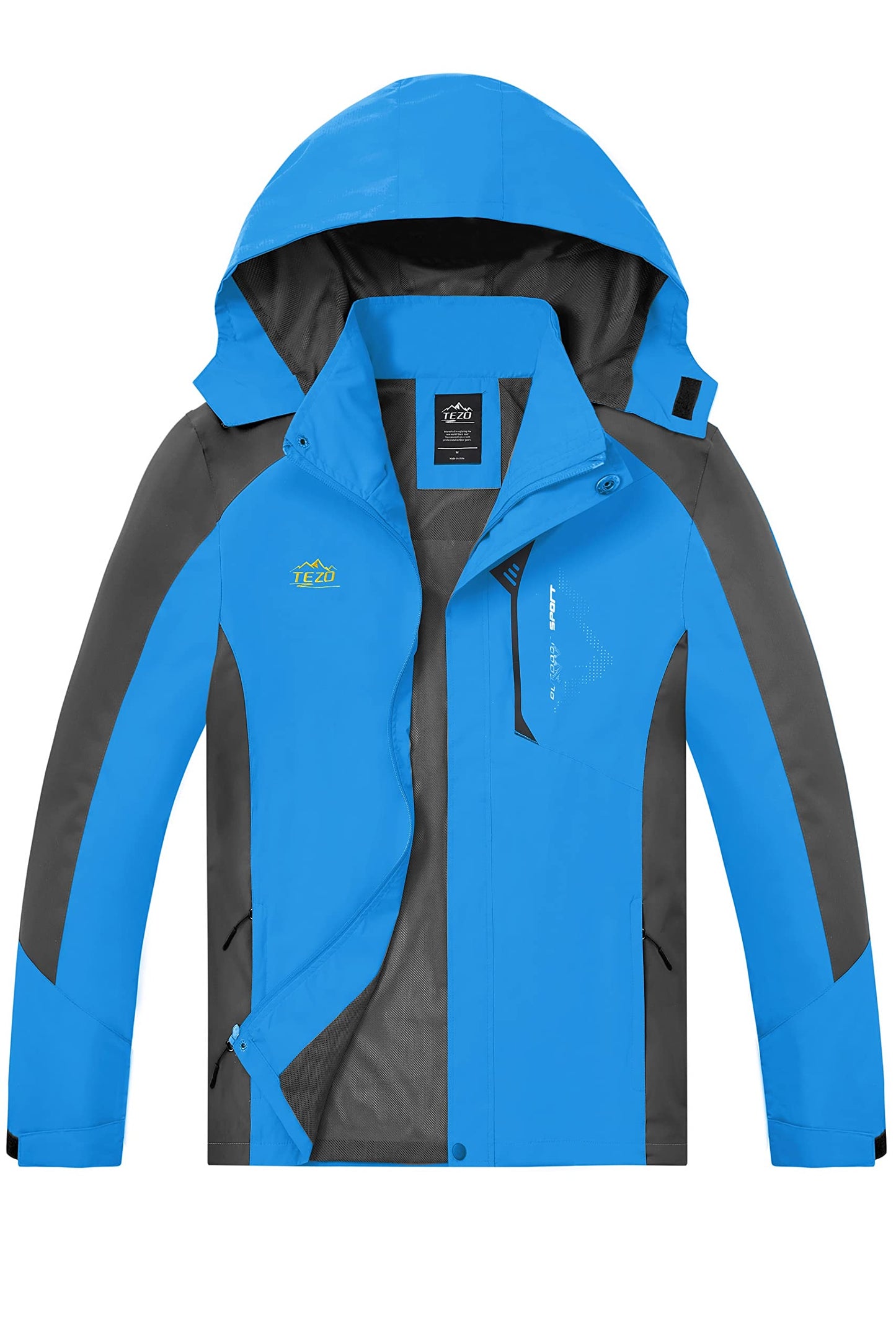 Men’s Waterproof Hooded Rain Jacket with Lightweight Windproof Design