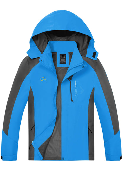 Men’s Waterproof Hooded Rain Jacket with Lightweight Windproof Design