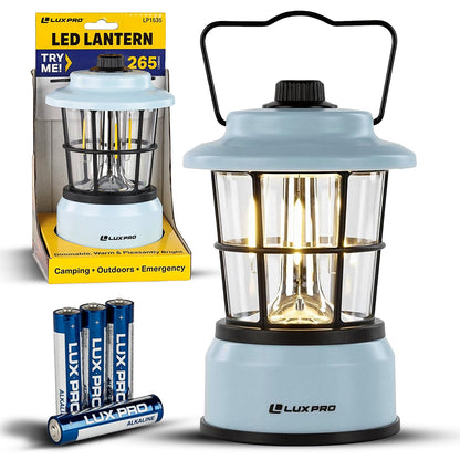Retro LED Camping Lantern with Water-Resistant Design for Indoor & Outdoor Use