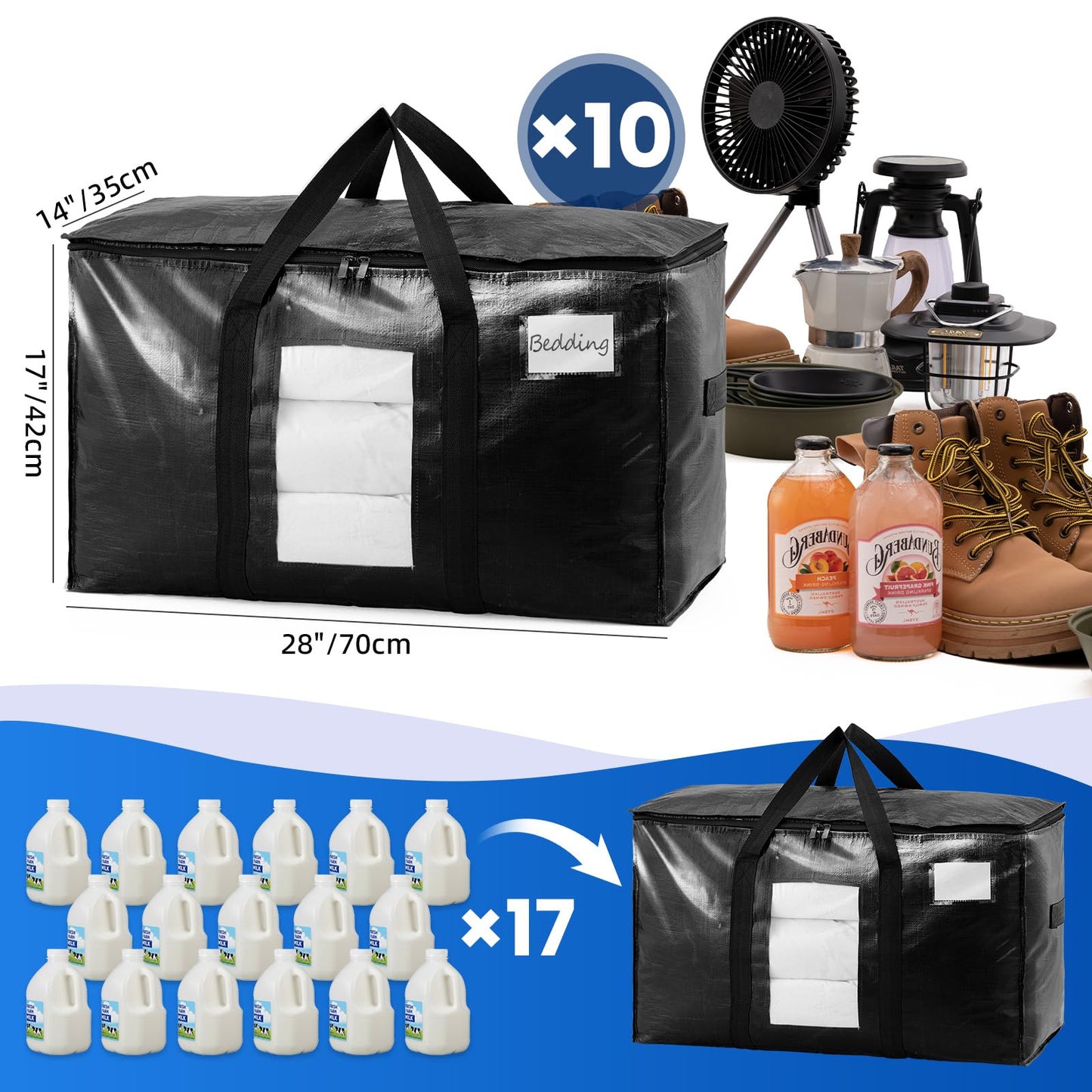 TAILI Heavy Duty Oversized Storage Bag for Moving