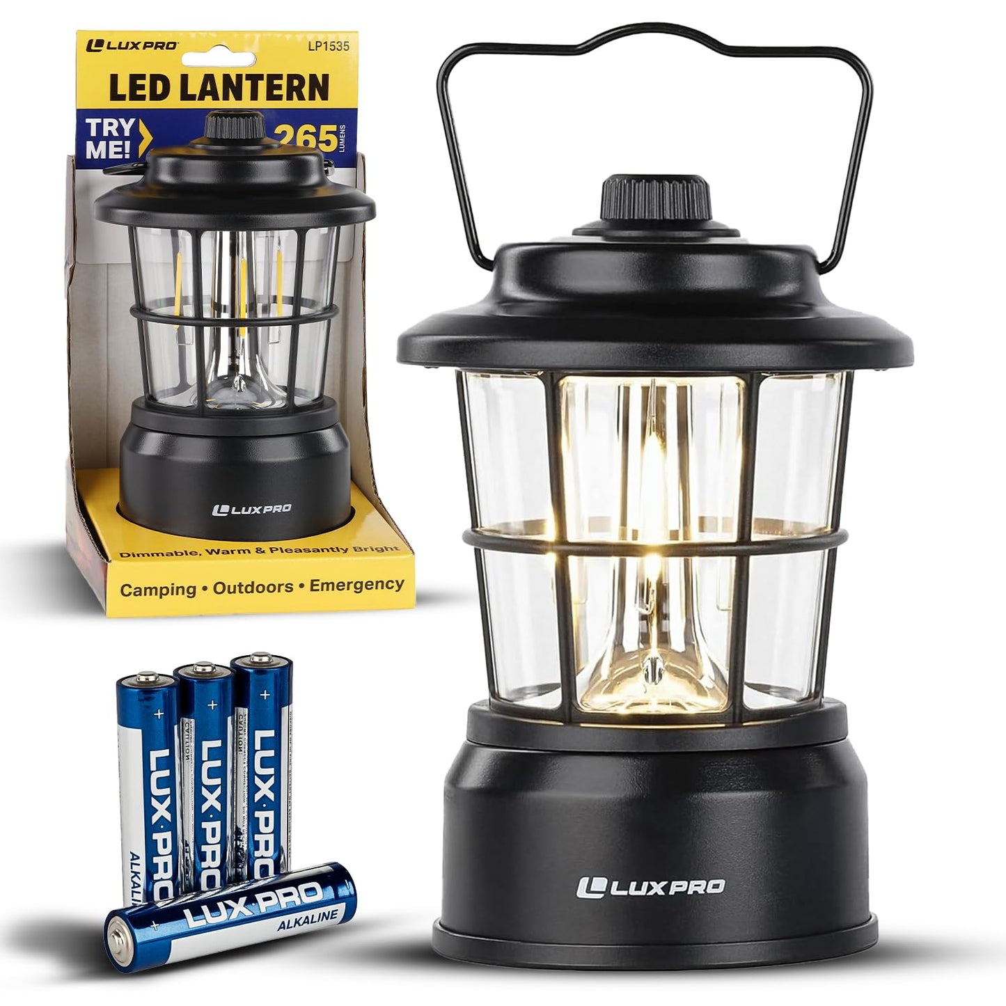 Retro LED Camping Lantern with Water-Resistant Design for Indoor & Outdoor Use