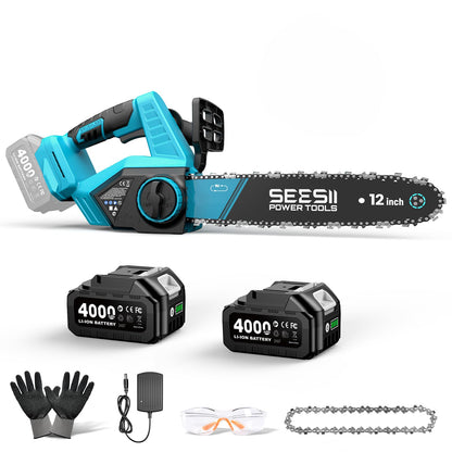 Cordless Mini Chainsaw for Outdoor Cutting & Garden Work