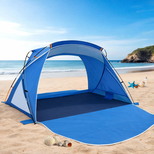 Portable Beach Sun Shelter with UPF 50+ UV Protection for 2–8 Person Outdoor Use