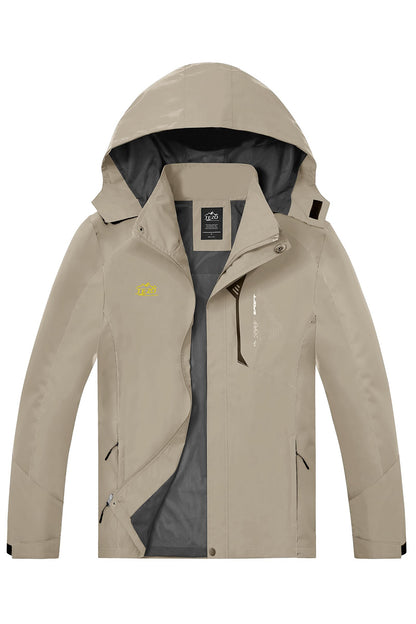 Men’s Waterproof Hooded Rain Jacket with Lightweight Windproof Design