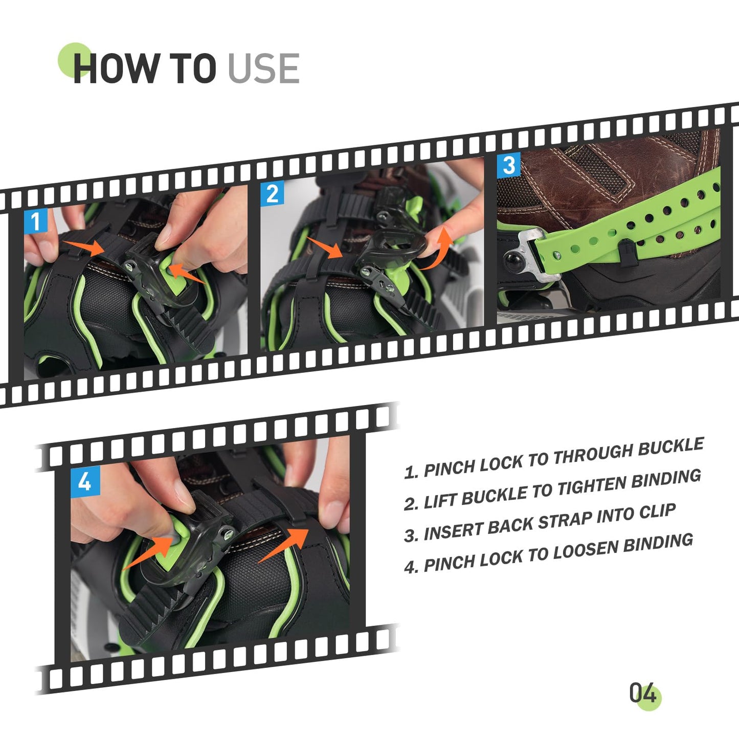 Lightweight Snowshoes Set with Trekking Poles & Carry Bag for Winter Hiking
