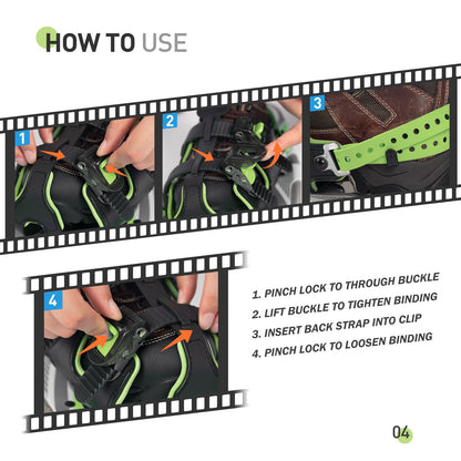 Lightweight Snowshoes Set with Trekking Poles & Carry Bag for Winter Hiking