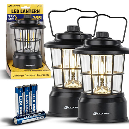 Retro LED Camping Lantern with Water-Resistant Design for Indoor & Outdoor Use