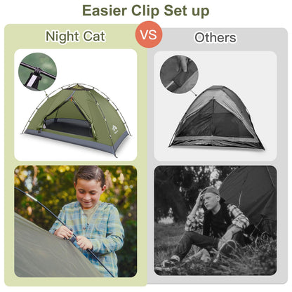 Lightweight Rainproof Backpacking Tent for 1–2 Person Camping & Hiking