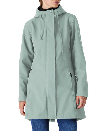 Women’s Lightweight Waterproof Fleece-Lined Softshell Rain Jacket with Hood