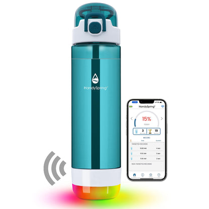 Smart Hydration Water Bottle with Drink Reminder & Straw Lid Design