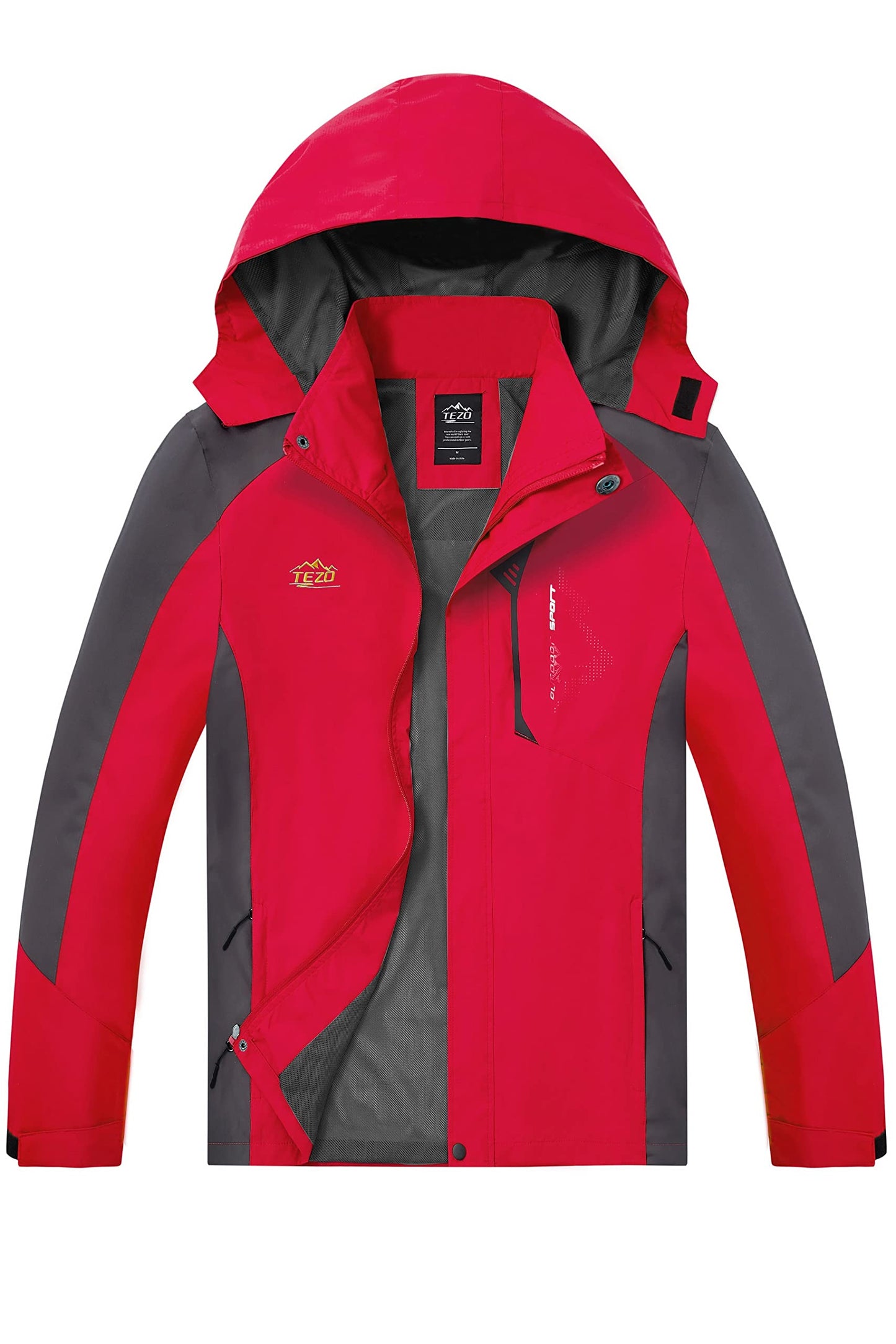 Men’s Waterproof Hooded Rain Jacket with Lightweight Windproof Design