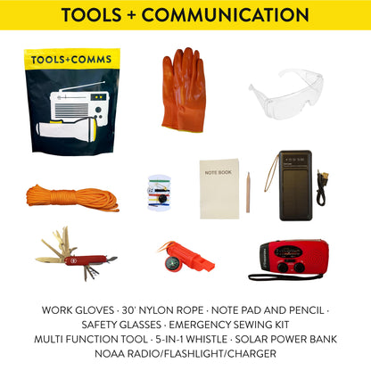 Complete 3-Day Emergency Survival Kit for Earthquakes, Hurricanes & Disaster Preparedness