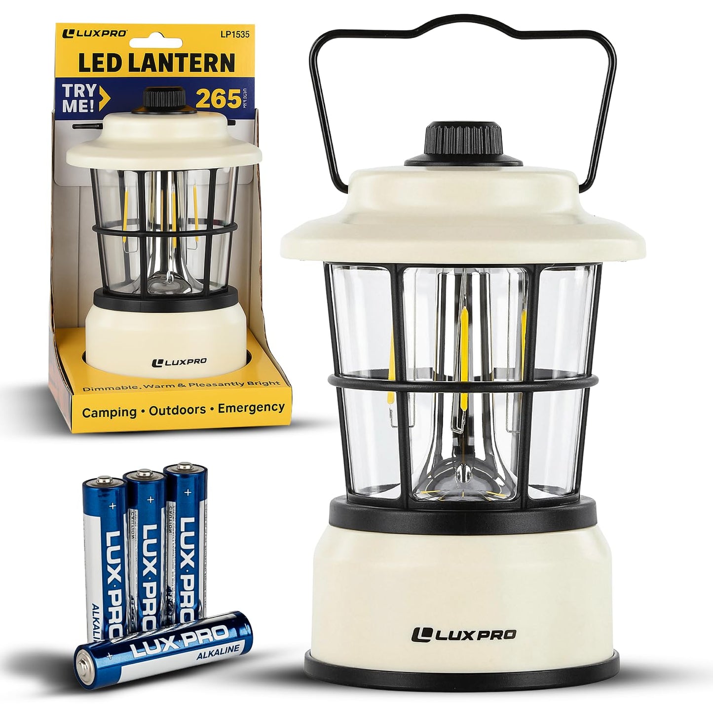 Retro LED Camping Lantern with Water-Resistant Design for Indoor & Outdoor Use