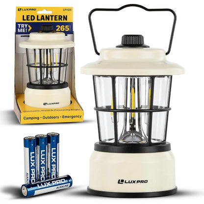 Retro LED Camping Lantern with Water-Resistant Design for Indoor & Outdoor Use