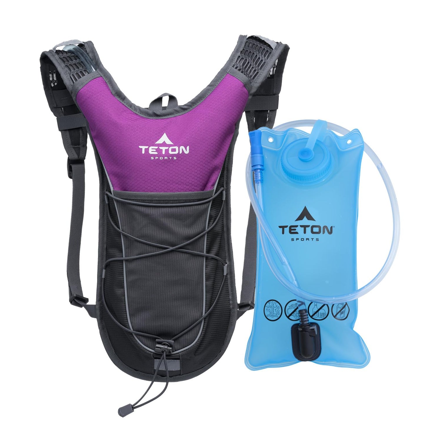 Lightweight Hydration Backpack with Water Bladder & Rain Cover for Outdoor Sports