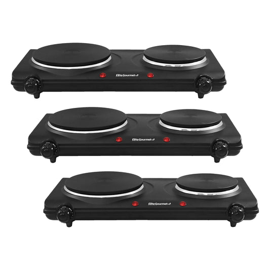 Double Electric Hot Plate Burner with Adjustable Temperature Control
