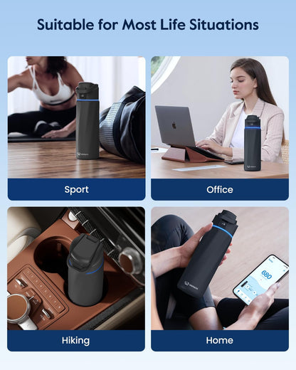 Smart Insulated Water Bottle with Hydration Reminder & Tracker