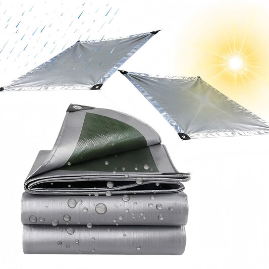 Heavy Duty Waterproof UV-Resistant Tarp Cover with Grommets for Outdoor Use
